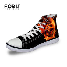 Men 2018 Autumn Casual High Top Flats Canvas Shoes
