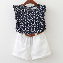 Girls Summer Girls Clothes Sleeveless T-shirt+Shorts Sets