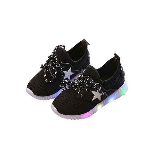 Baby Knitted Weave LED Shoes