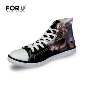 Men Fashion 3D Pet Dog Vulcanize Shoes