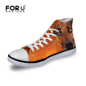Men Fashion 3D Pet Dog Vulcanize Shoes