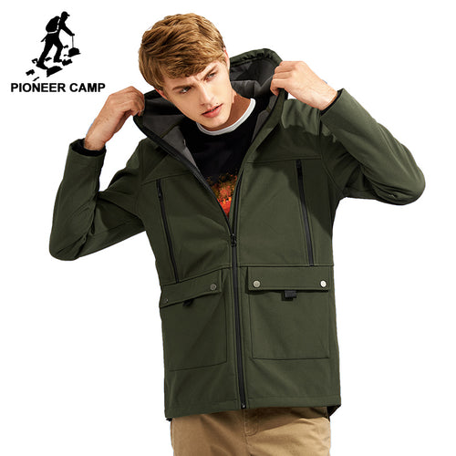 Men windbreaker hooded jacket coat