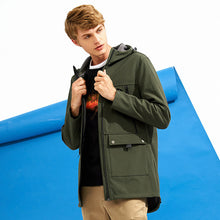 Men windbreaker hooded jacket coat