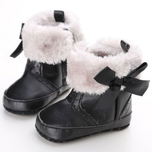 Girl Bowknot Fleece Snow Boots