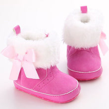 Girl Bowknot Fleece Snow Boots