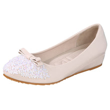 Women Wedges Solid Slip On Bling Bling Shoes