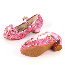 Girls Flower Casual Glitter Children High Heel Shoes