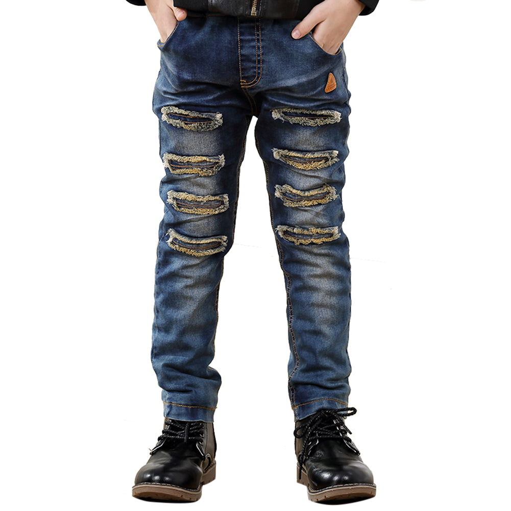 Boy Pants Fashion Elastic Jeans