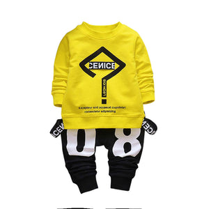 Boy & Girl Outfits Letter Printing T-shirt Tops+Pants Clothes Set