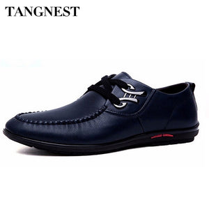 Men Loafers New Lace-up Business Flats Shoes