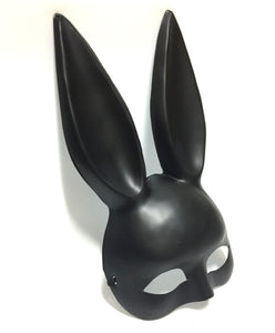 Women Matte Easter Party Rabbit Ears Mask Half Face Cap