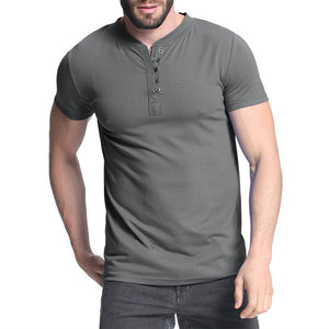 Men Summer Plian Tee Tops Short Sleeve Stylish T-shirt
