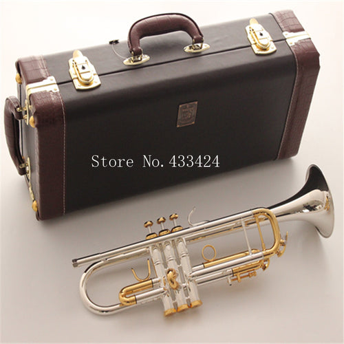 Bach Stradivarius Silver plated GOLD KEY LT180S-72 Flat Professional Trumpet