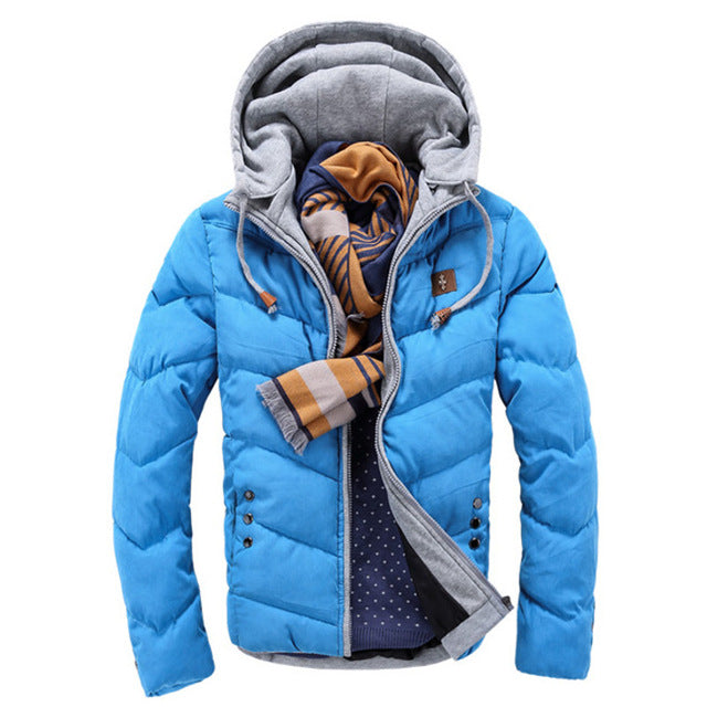 Men Winter Hooded Fashion Casual Jacket