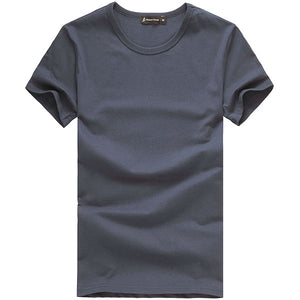 Men brand clothing summer 100% cotton solid t-shirt