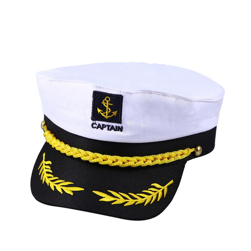 Men & Women Yacht Boat Ship Sailor Captain Costume Hat Cap