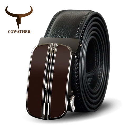 Men Brown Automatic Buckle Male Strap Top Quality Belts