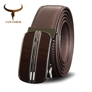 Men Brown Automatic Buckle Male Strap Top Quality Belts