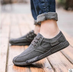 New casual canvas men hard-wearing rubber shoes