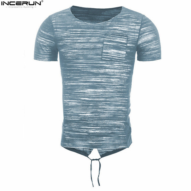 Men Hip Hop T Shirt Transparent See Through Tee Shirts