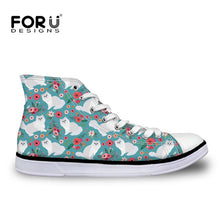 Men Vulcanize Cartoon Cat Print Shoes