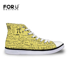 Men Vulcanize Mathematics Print Shoes