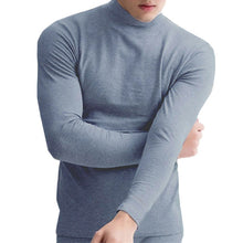Men Elastic High Collar Long Johns Tops Men T-Shirts