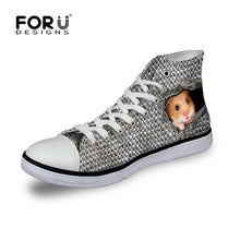 Men Cute 3D Animal Ferret Pattern Vulcanize Shoes