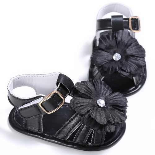 Girl Leather Toddler Prewalkers Kids Soft Crib Sole  Sandal Shoes