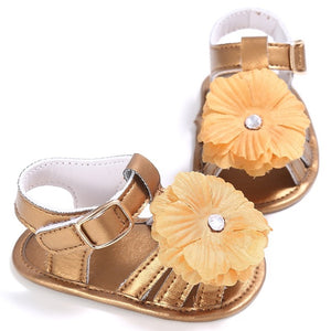 Girl Leather Toddler Prewalkers Kids Soft Crib Sole  Sandal Shoes