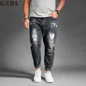 Men Fashion Summer Thin Section Holes Jeans