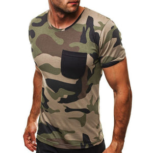 Men Brand Cotton Printed Military T Shirt