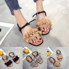 Women Square Toe Flat Sandals
