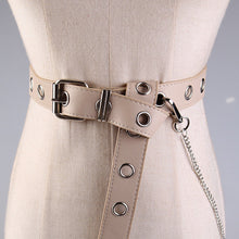 Women decorated pu leather belt