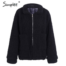 Women Faux lambswool oversized jacket coat