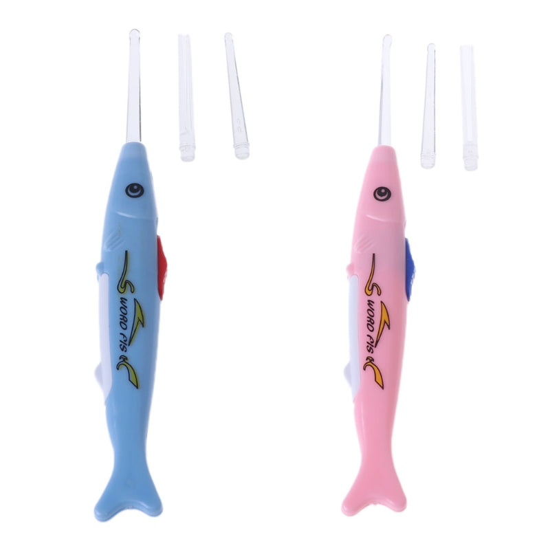 Baby Ear Pick Fish LED Light Cleaning Wax