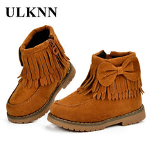 Boy & Girl Shoes Double Tassels Butterfly Knot Boots
