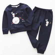 Girl Autumn Saturn Rabbit Printing  Sweaters + Casual Pants