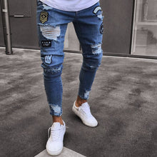 Men Classic Cowboys Young Man black blue Denim jeans