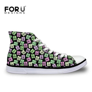 Men Periodic Table 3D Print Sneakers Vintage Shoes