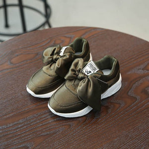 Girl Casual Kids Shoes With Bowtie Bow-knot Shoes