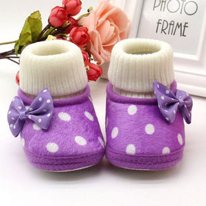 Baby Warm Skid Resistant Fiiting Moccasin Elastic Slip On Shoes