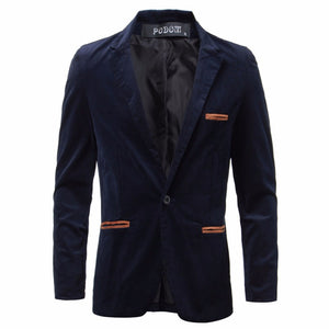 Men Fashion Blazer Slim Fit Suit Jacket