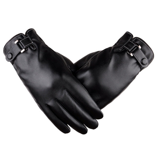Men Solid Windproof Gloves Warm Autumn Winter Glove