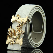 Men Shape Belt Casual Dragon Buckle Belt