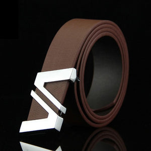 Men Leather Solid Synthetic Fashion Strap Waist Casual Belt