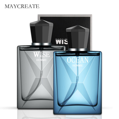 Men 50ML Glass Bottle Male Parfum Brand Fresh Lasting Fragrance Spray