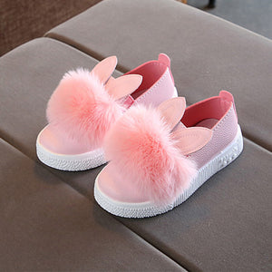 Girl Cute Toddlers Baby Girls Rabbit Ear Pompom Shoes