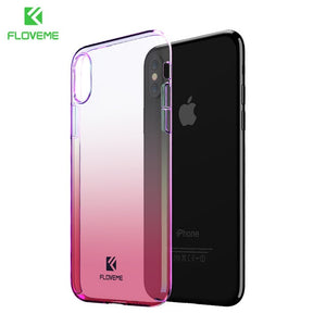 FLOVEME Phone Cases For iPhone X XS MAX Luxury Blue Ray Ultra Hard Protective Back Cover For iPhone 8 7 Plus XR Accessories Case