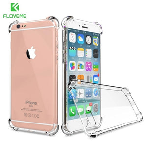 FLOVEME Phone Cases For iPhone 7 6s 6 Plus XR XS MAX Soft TPU Shockproof Transparent Phone Cover For iPhone 6 6s 7 X Case Coque